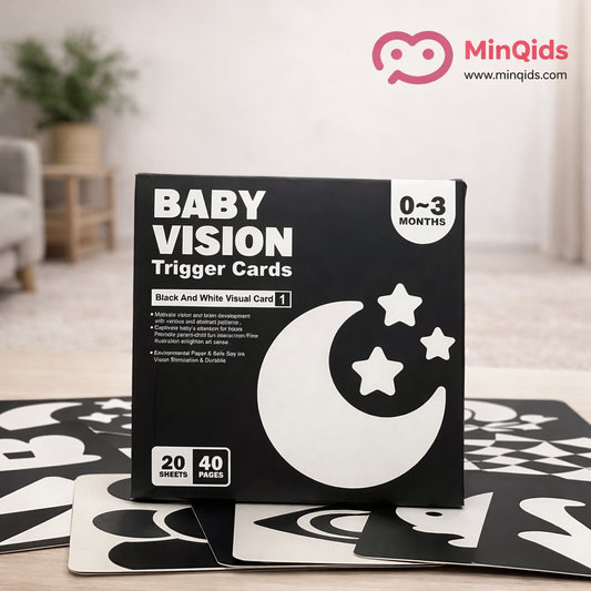 Baby Vision Trigger Cards – Black & White + Black & Red Combo | Visual Cards for Newborns & Infants (0–6 Months)