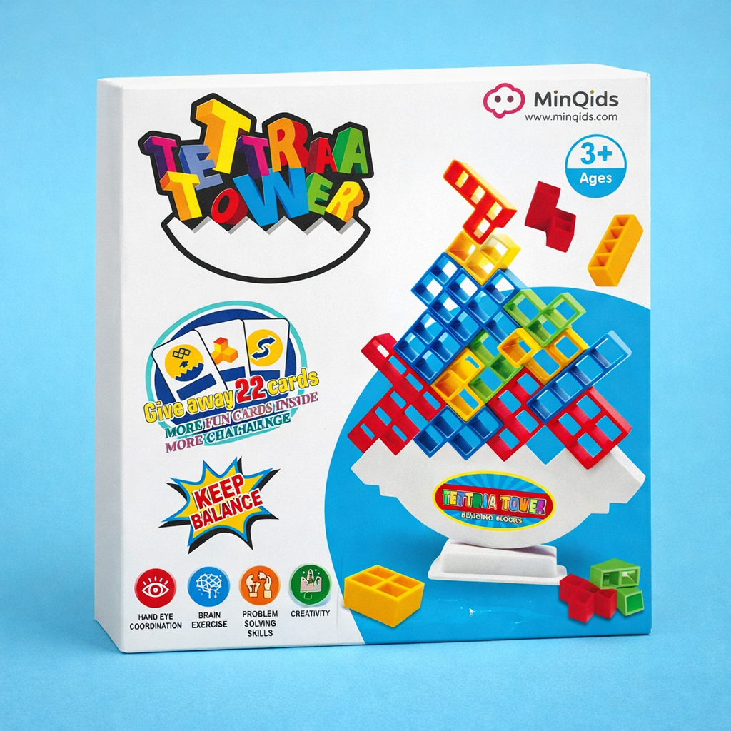 Tetra Tower Balance Blocks Game – Brain Development & Problem-Solving Toy for Kids
