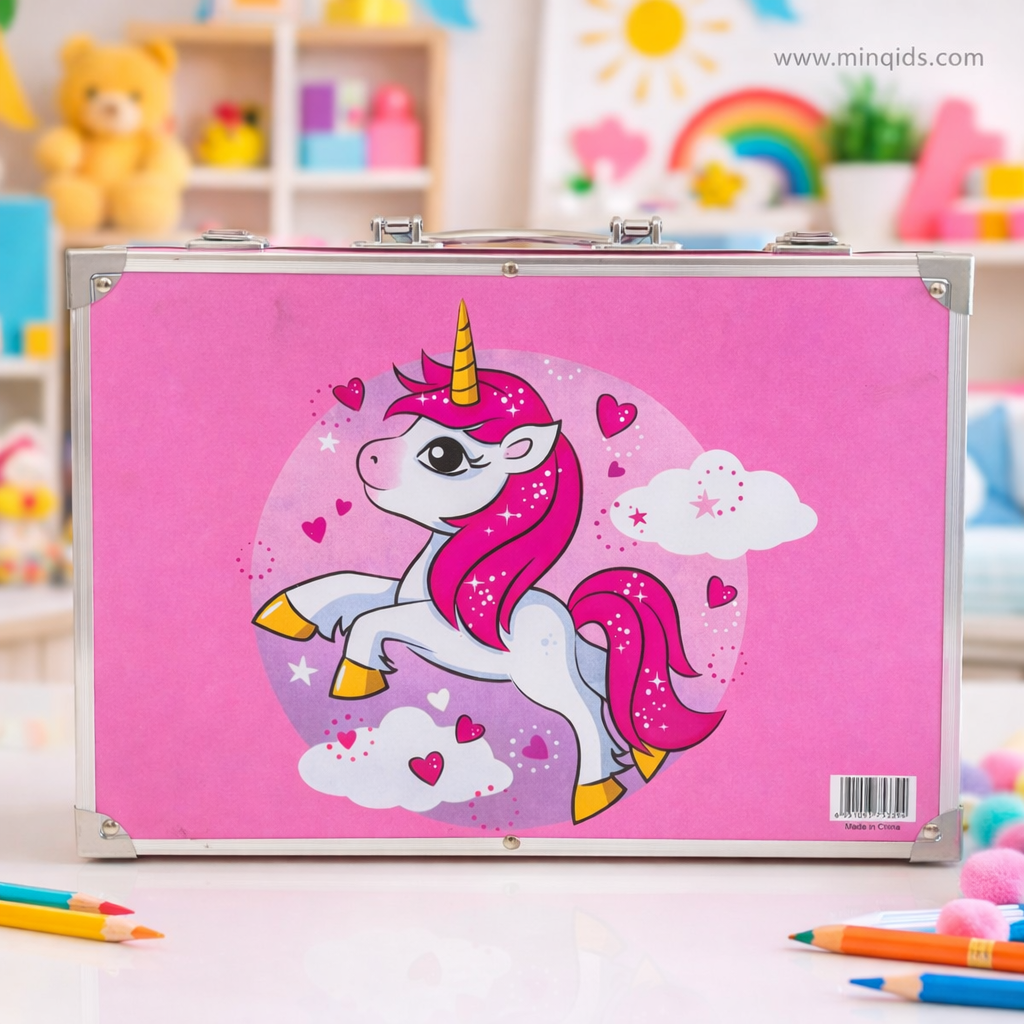 Coloring Set – 145 Piece Art & Drawing Kit with Crayons, Markers, Watercolors & Colored Pencils in Carry Case