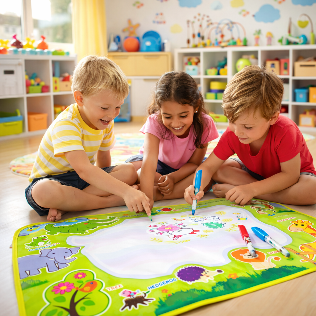 Water Drawing Mat With Magic Reusable Pens