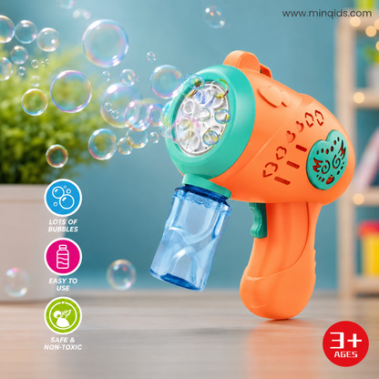 Bubble Gun Automatic  – Electric Bubble Blaster Toy with Bubble Solution