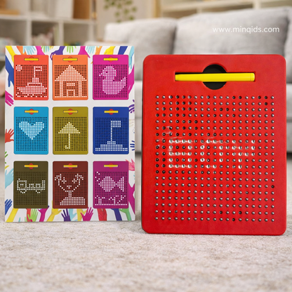 Magnetic Drawing Pad for Kids  – Creative Brain Development Board with Magnetic Pen & 380 Steel Balls
