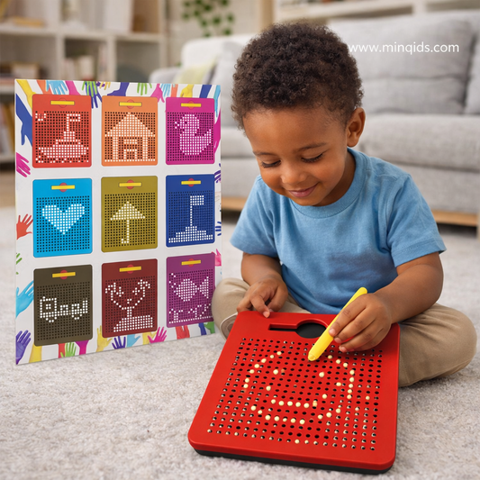 Magnetic Drawing Pad for Kids  – Creative Brain Development Board with Magnetic Pen & 380 Steel Balls