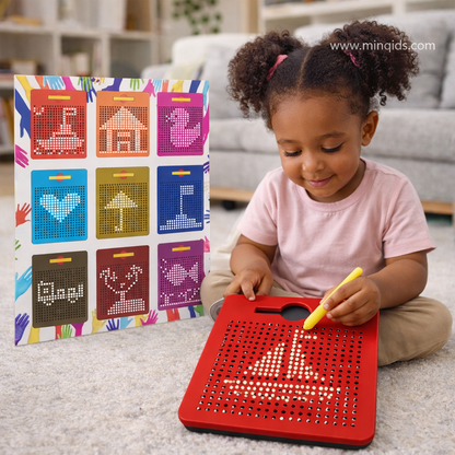 Magnetic Drawing Pad for Kids  – Creative Brain Development Board with Magnetic Pen & 380 Steel Balls