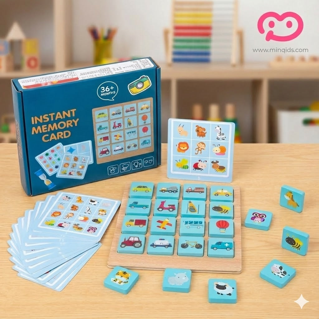 Instant Memory Card Game | Matching & Logic Puzzle | Premium Quality Wooden Toy