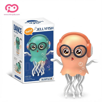 Dancing Twist Jellyfish: Light-Up Musical Bump & Go Toy with 360° Rotating | Premium Quality Material