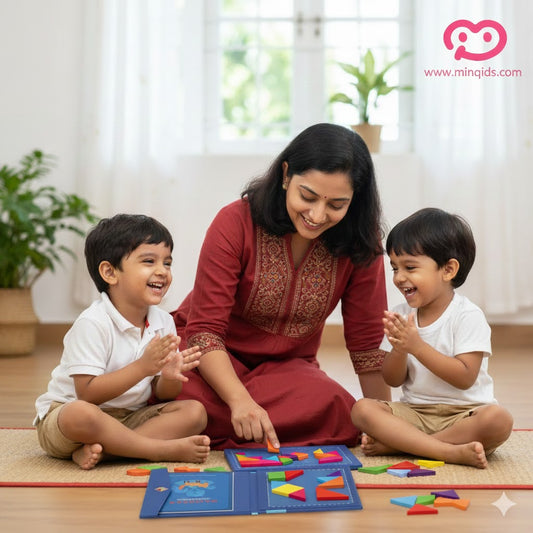 Tangram Wooden Magnetic Puzzle Book: Creativity boosting Game