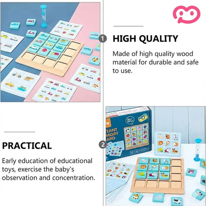 Instant Memory Card Game | Matching & Logic Puzzle | Premium Quality Wooden Toy
