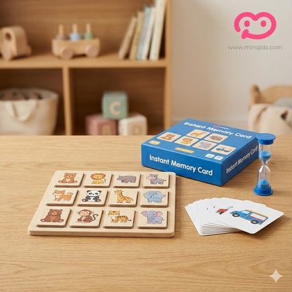 Instant Memory Card Game | Matching & Logic Puzzle | Premium Quality Wooden Toy