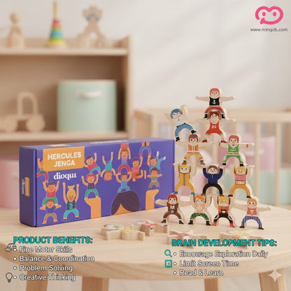 Hercules Human Balance Stacking Game | Premium Quality Wooden Toy